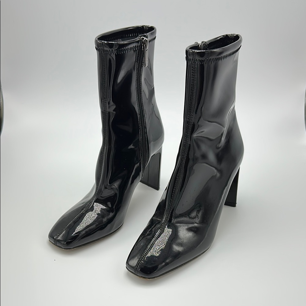 Vince Camuto Glossy Black Heeled Boots